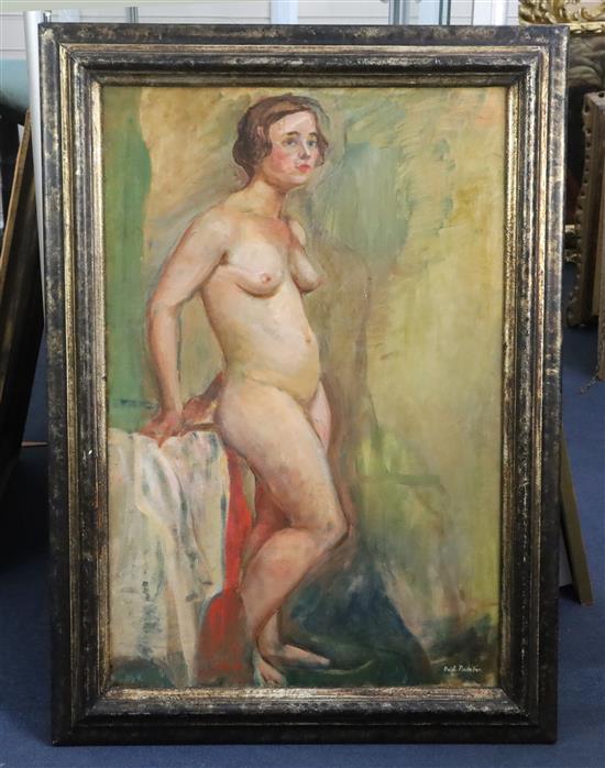 § Dod Procter (1892-1972) Standing female nude 30 x 20in.